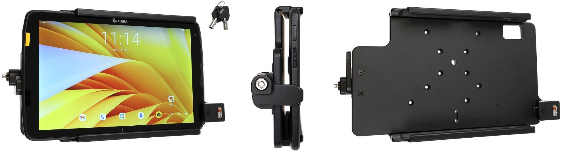 Brodit houder Zebra ET40/45 10" keylock/ usbC 3.1/VESA
