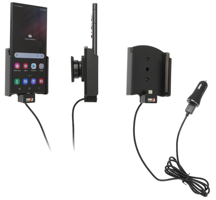Brodit houder/lader Samsung Galaxy S22 Ultra USB sig.plug